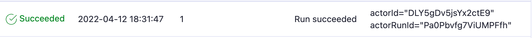 Webhook succeeded